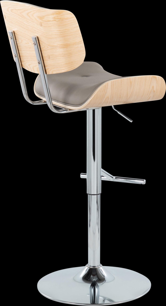 Tesshire III Light Gray Adjustable Barstool, Set of 2 - Thumbnail - Image 6