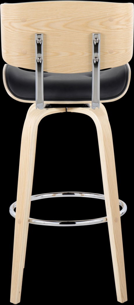 Tesshire IV Black Swivel Barstool, Set of 2 - Thumbnail - Image 9