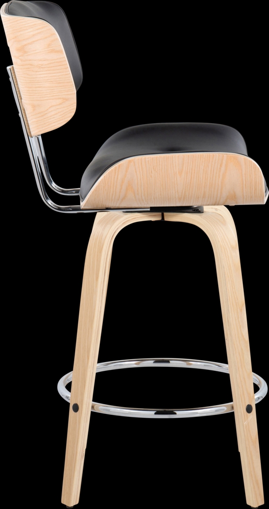 Tesshire IV Black Swivel Counter Height Stool, Set of 2 - Thumbnail - Image 5