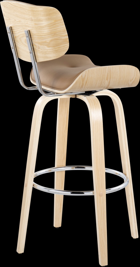 Tesshire IV Camel Swivel Barstool, Set of 2 - Thumbnail - Image 8