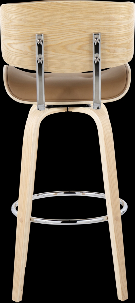 Tesshire IV Camel Swivel Barstool, Set of 2 - Thumbnail - Image 9