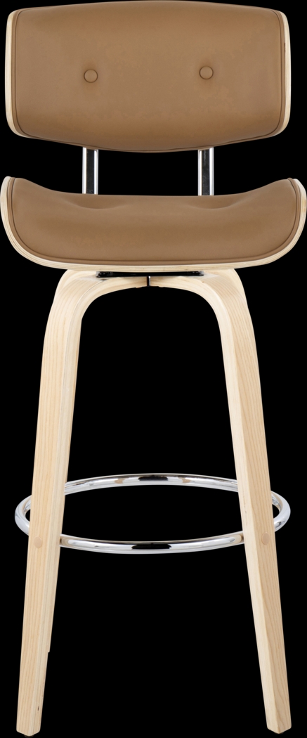Tesshire IV Camel Swivel Barstool, Set of 2 - Thumbnail - Image 10
