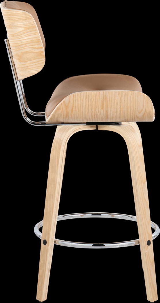 Tesshire IV Camel Swivel Counter Height Stool, Set of 2 - Thumbnail - Image 5