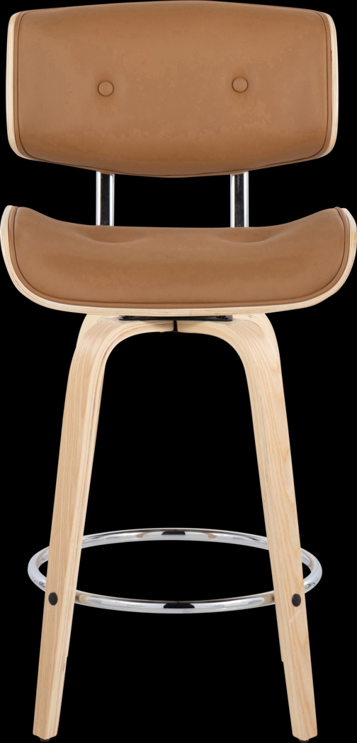 Tesshire IV Camel Swivel Counter Height Stool, Set of 2 - Thumbnail - Image 8