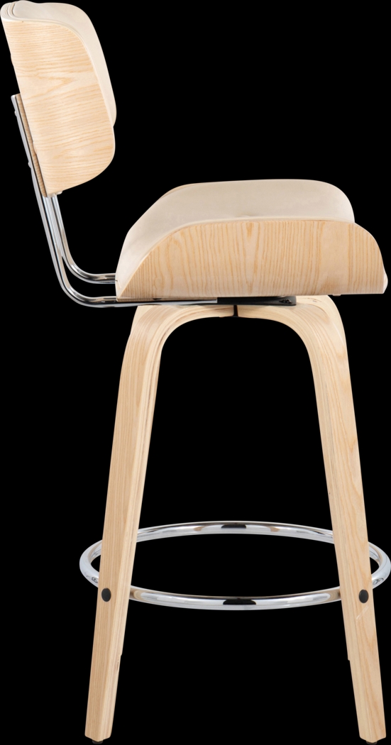 Tesshire IV Cream Swivel Counter Height Stool, Set of 2 - Thumbnail - Image 5