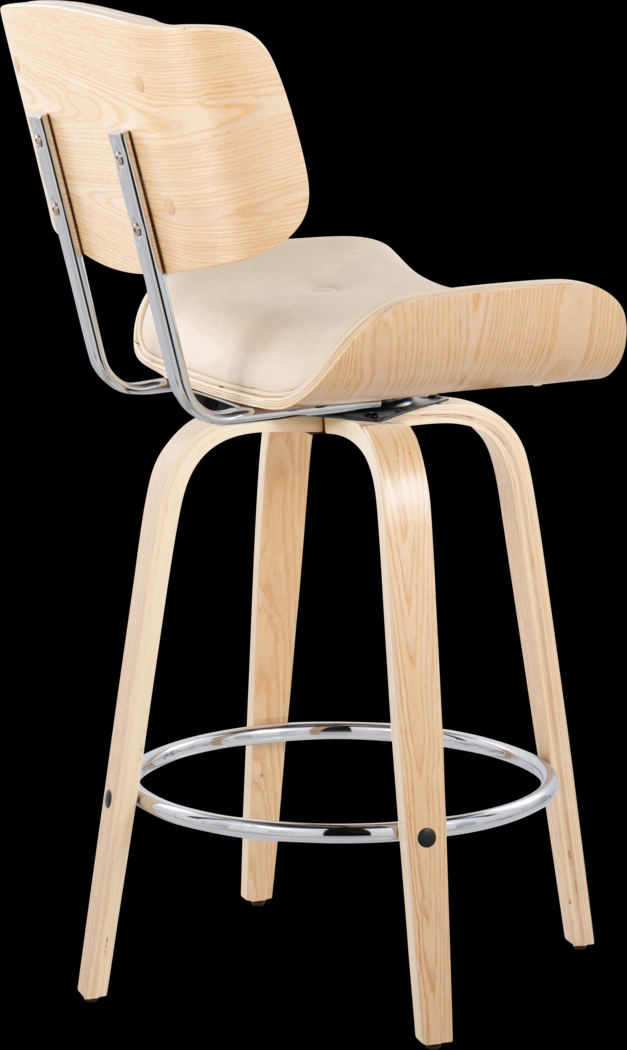 Tesshire IV Cream Swivel Counter Height Stool, Set of 2 - Thumbnail - Image 6