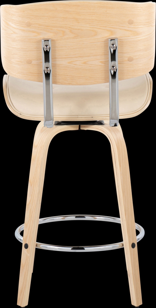 Tesshire IV Cream Swivel Counter Height Stool, Set of 2 - Thumbnail - Image 7