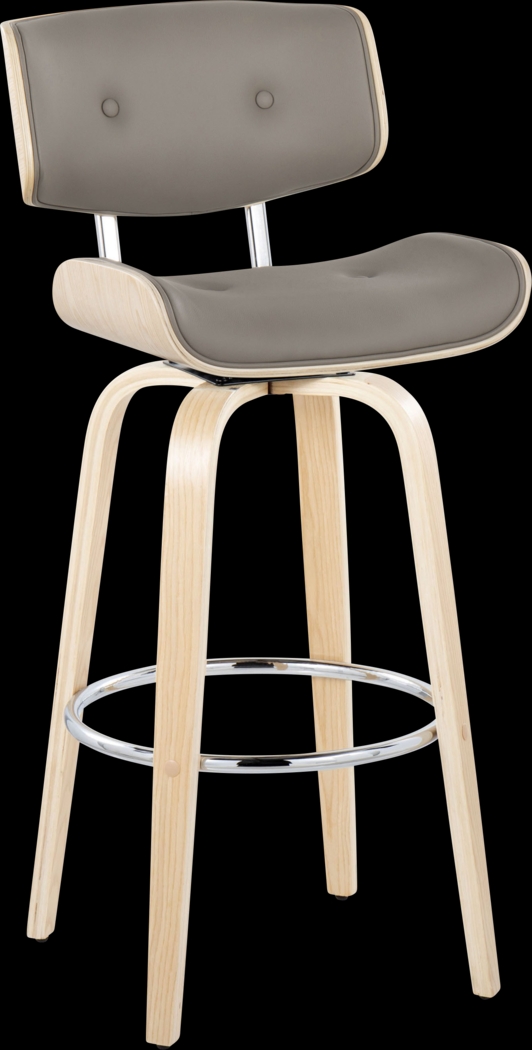Tesshire IV Light Gray Swivel Barstool, Set of 2 - Thumbnail - Image 6