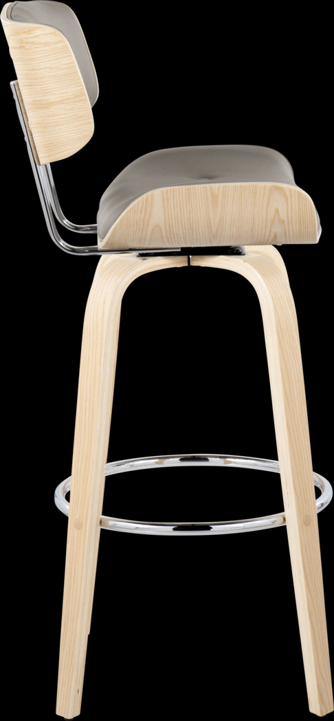 Tesshire IV Light Gray Swivel Barstool, Set of 2 - Thumbnail - Image 7