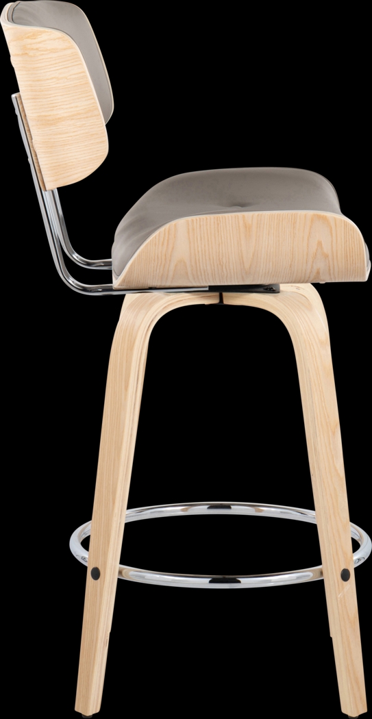 Tesshire IV Light Gray Swivel Counter Height Stool, Set of 2 - Thumbnail - Image 5