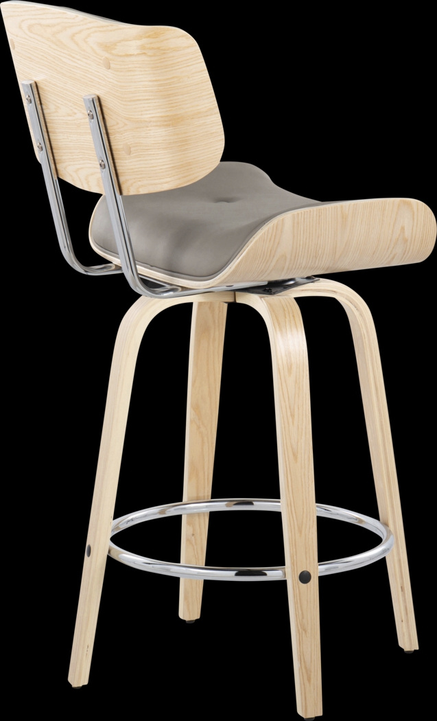 Tesshire IV Light Gray Swivel Counter Height Stool, Set of 2 - Thumbnail - Image 6