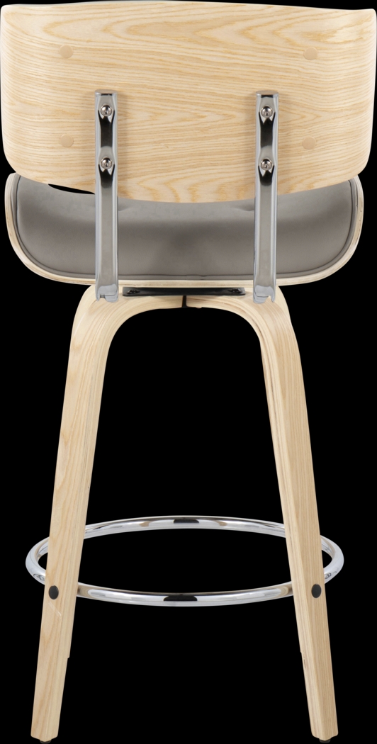 Tesshire IV Light Gray Swivel Counter Height Stool, Set of 2 - Thumbnail - Image 7