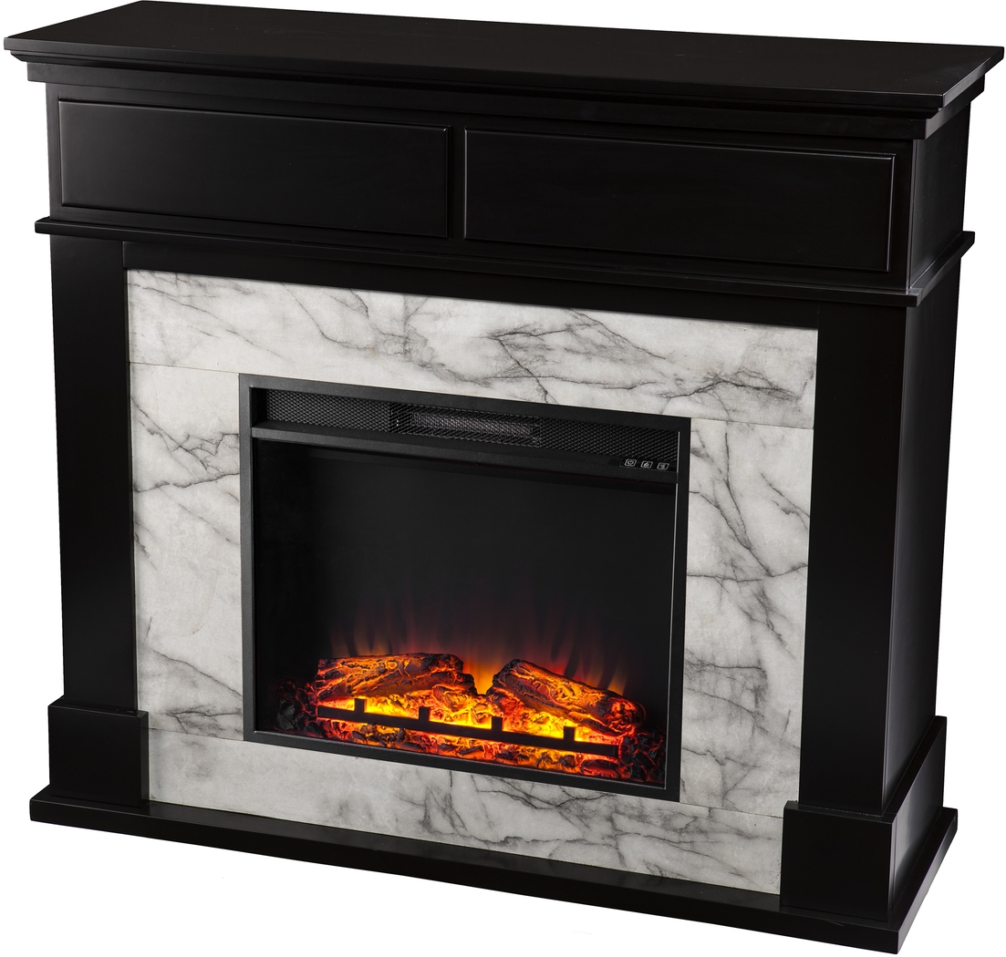 Tetbury V Black 46 in. Console with Electric Fireplace - Thumbnail - Image 4