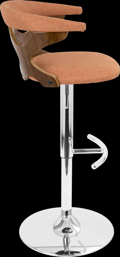 Teurville Orange Adjustable Barstool, Set of 2 - Thumbnail - Image 8