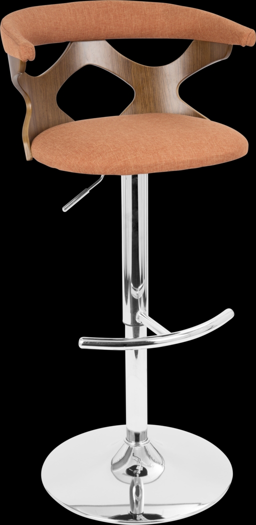 Teurville Orange Adjustable Barstool, Set of 2 - Thumbnail - Image 5