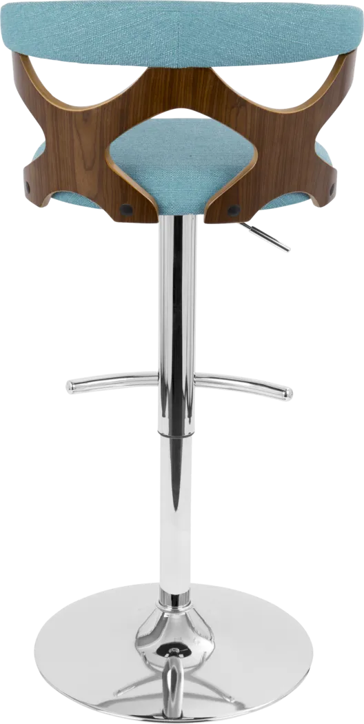 Teurville Teal Adjustable Barstool, Set of 2 - Thumbnail - Image 5