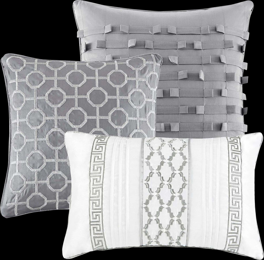 Texella Gray 7 Pc King Comforter Set - Thumbnail - Image 6