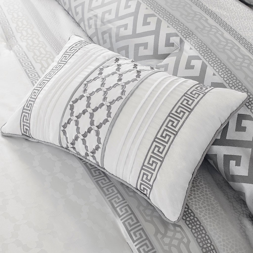 Texella Gray 7 Pc Queen Comforter Set - Thumbnail - Image 3