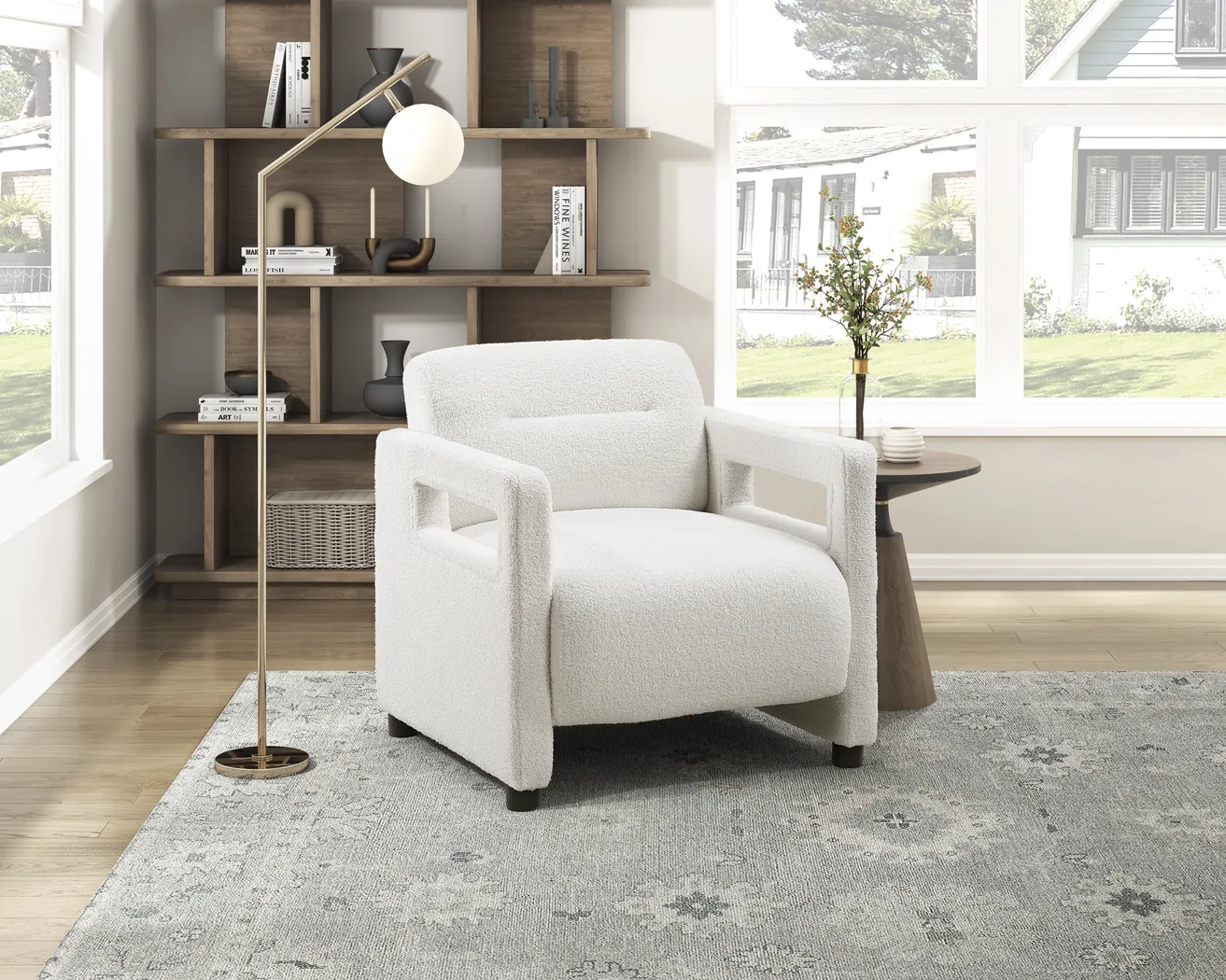 Thadd Beige Accent Chair - Thumbnail - Image 2