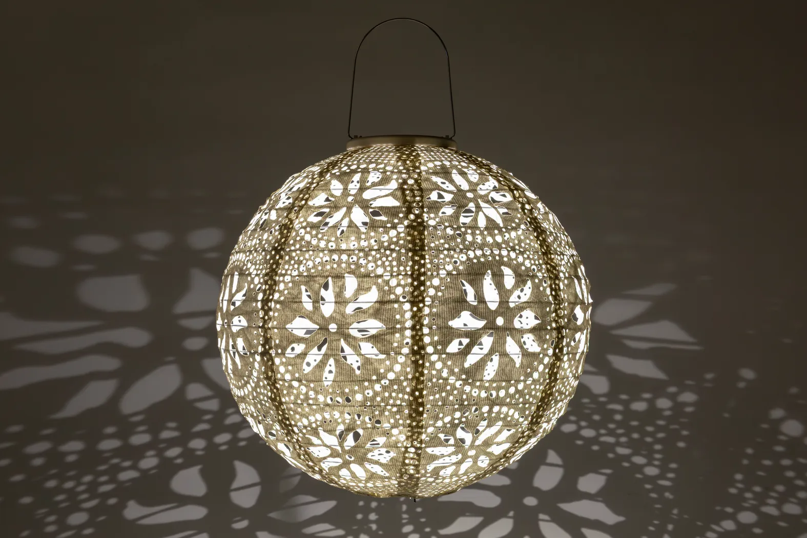 Thalassa Beige Outdoor Solar Lantern - Thumbnail - Image 2