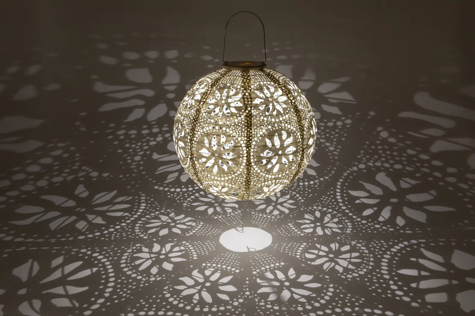Thalassa Beige Outdoor Solar Lantern - Thumbnail - Image 3
