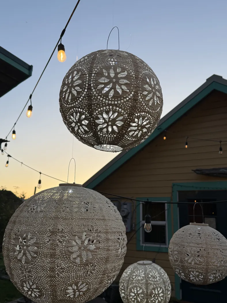 Thalassa Beige Outdoor Solar Lantern - Thumbnail - Image 7
