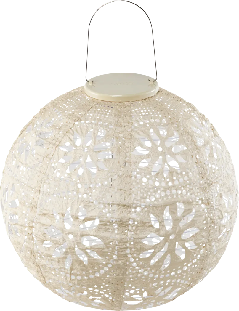 Thalassa Beige Outdoor Solar Lantern - Thumbnail - Image 8