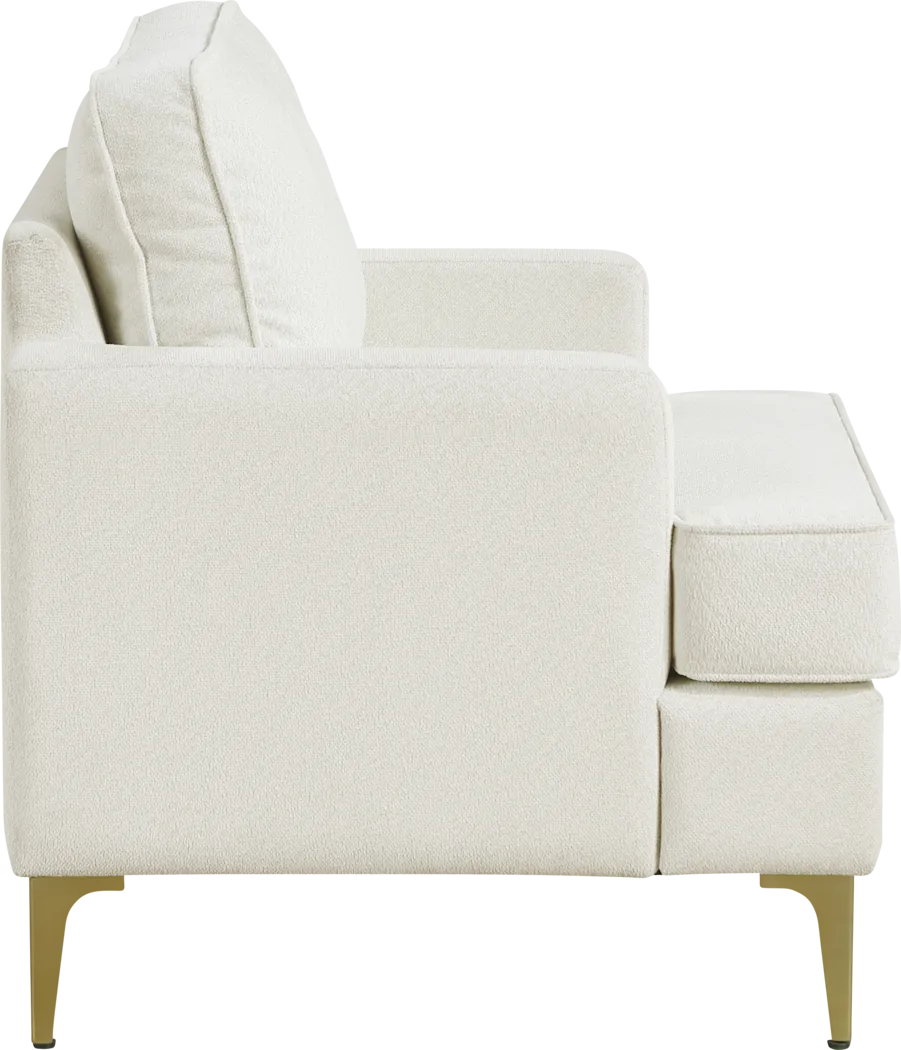 Thalira Beige Accent Chair - Thumbnail - Image 8