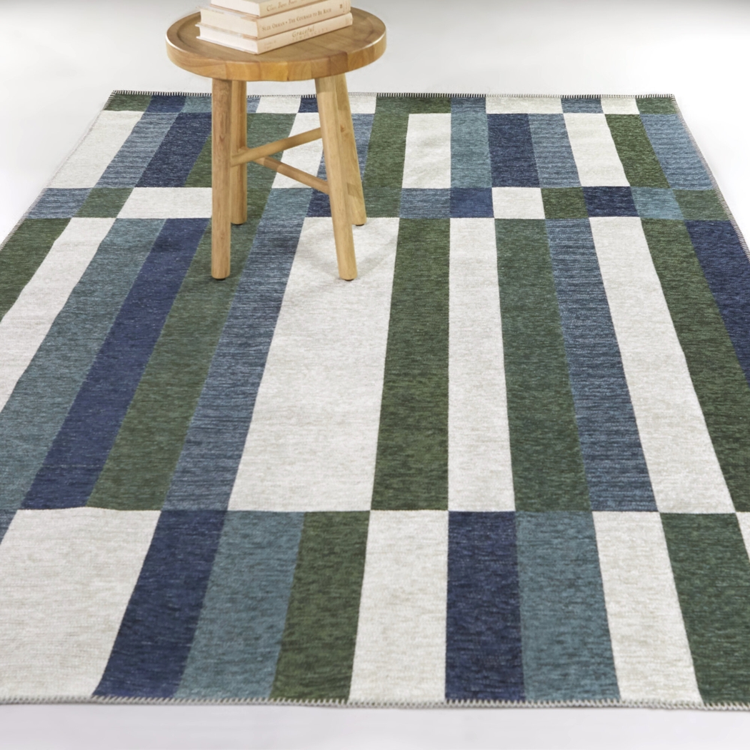 Thath Blue 5'3 x 7' Rug - Thumbnail - Image 2