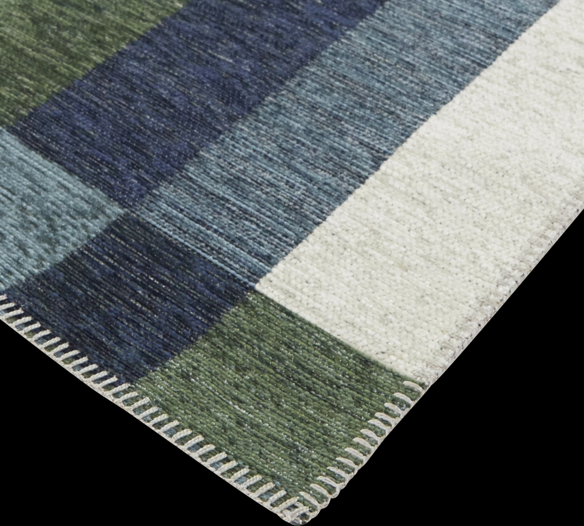 Thath Blue 5'3 x 7' Rug - Thumbnail - Image 4