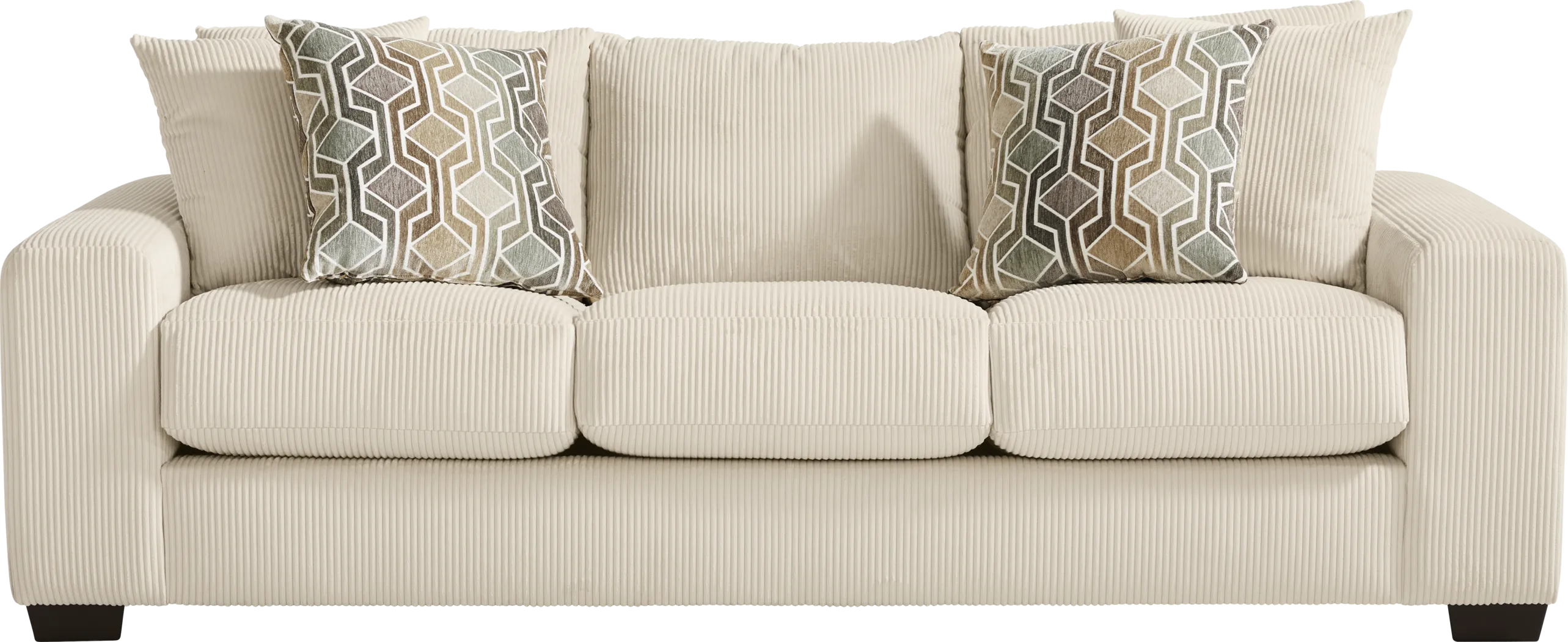 The Challenge Cream 7 Pc Living Room with Gel Foam Sleeper Sofa - Image 2