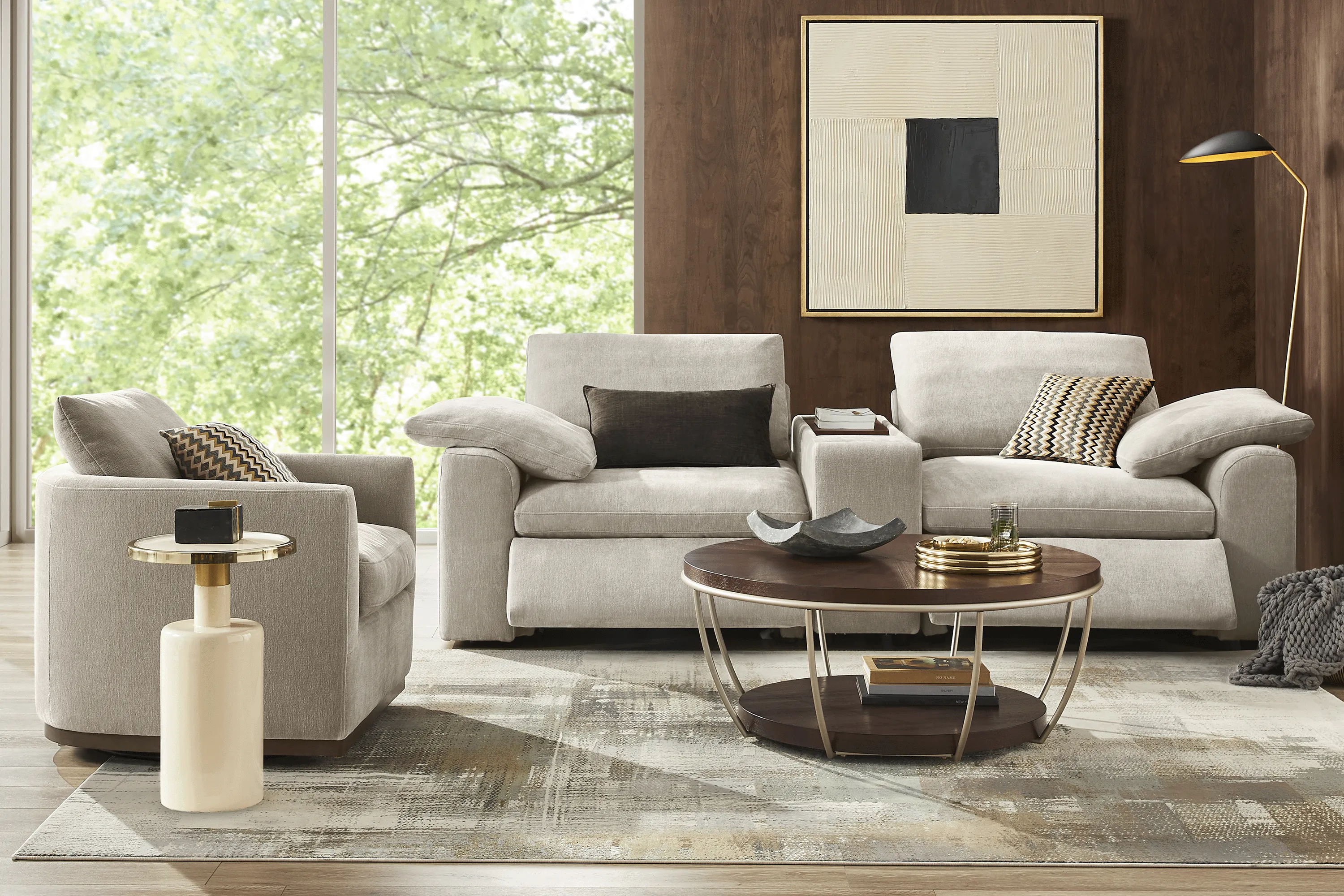 The Flow Gray 3 Pc Dual Power Reclining Sectional - Thumbnail - Image 3