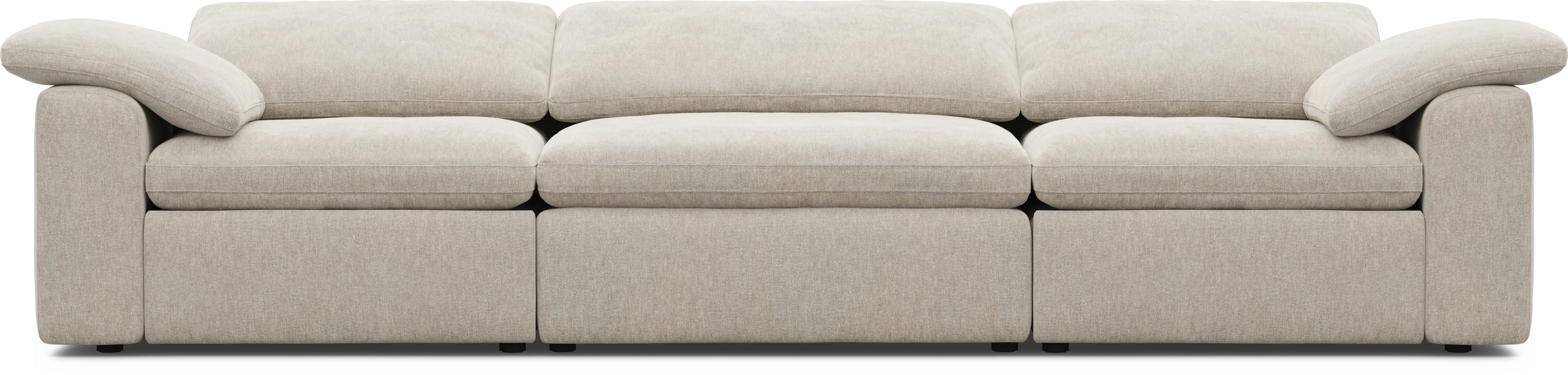 The Flow Gray 3 Pc Dual Power Reclining Sofa - Thumbnail - Image 4