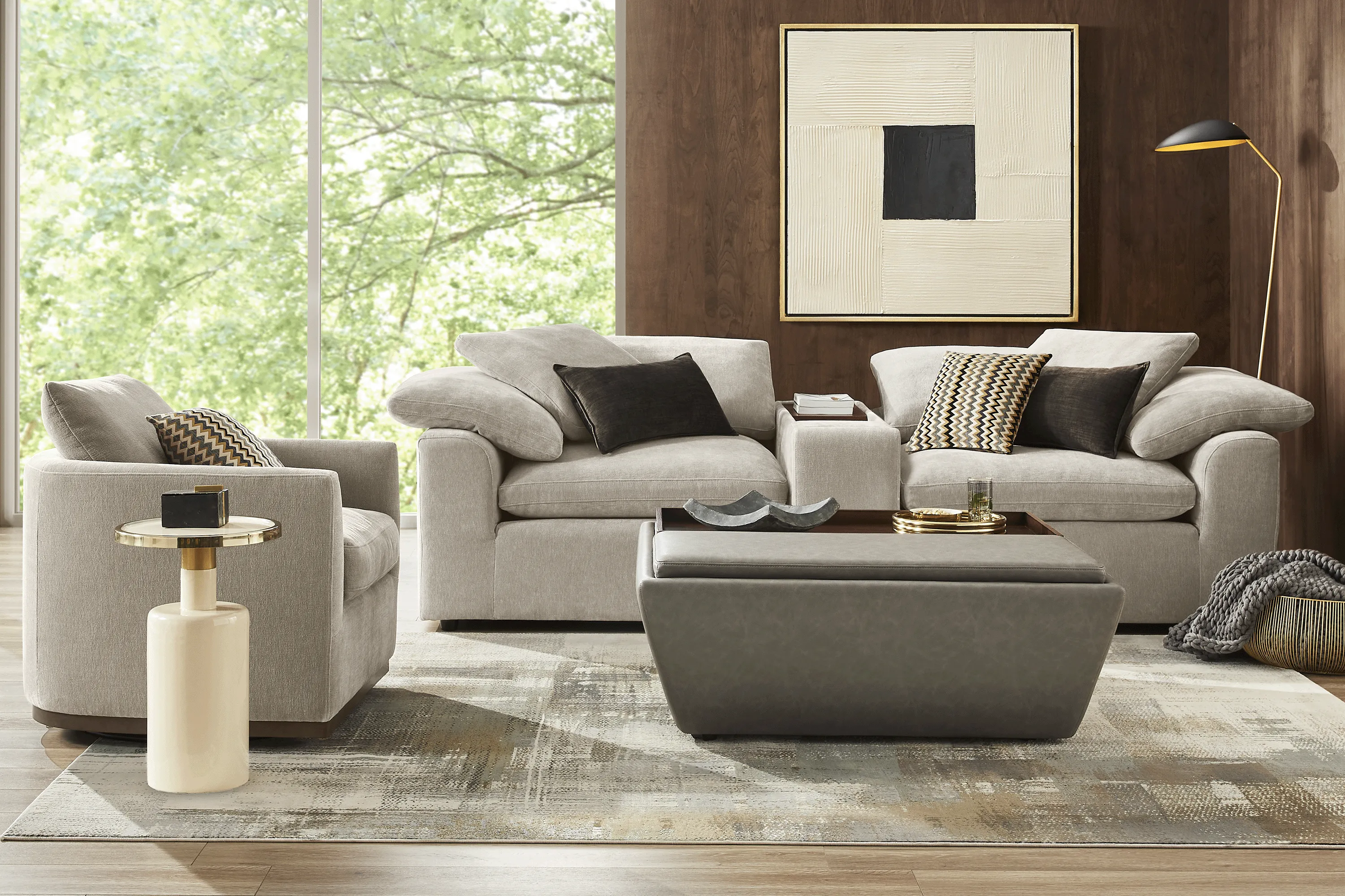 The Flow Gray 3 Pc Sectional - Thumbnail - Image 3