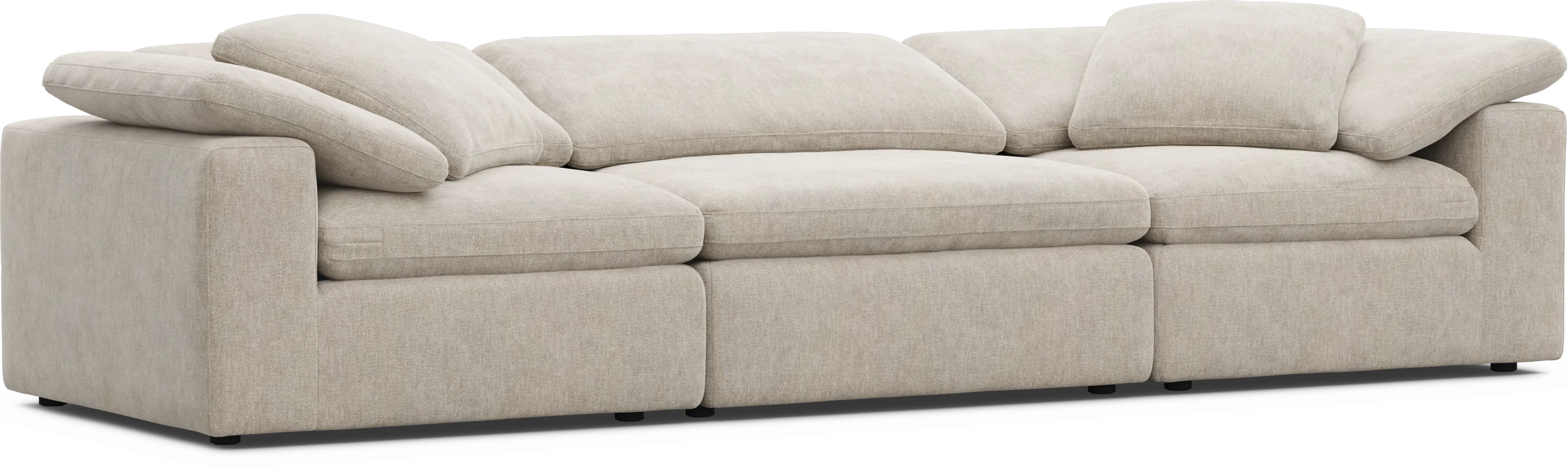 The Flow Gray 3 Pc Sectional - Thumbnail - Image 1