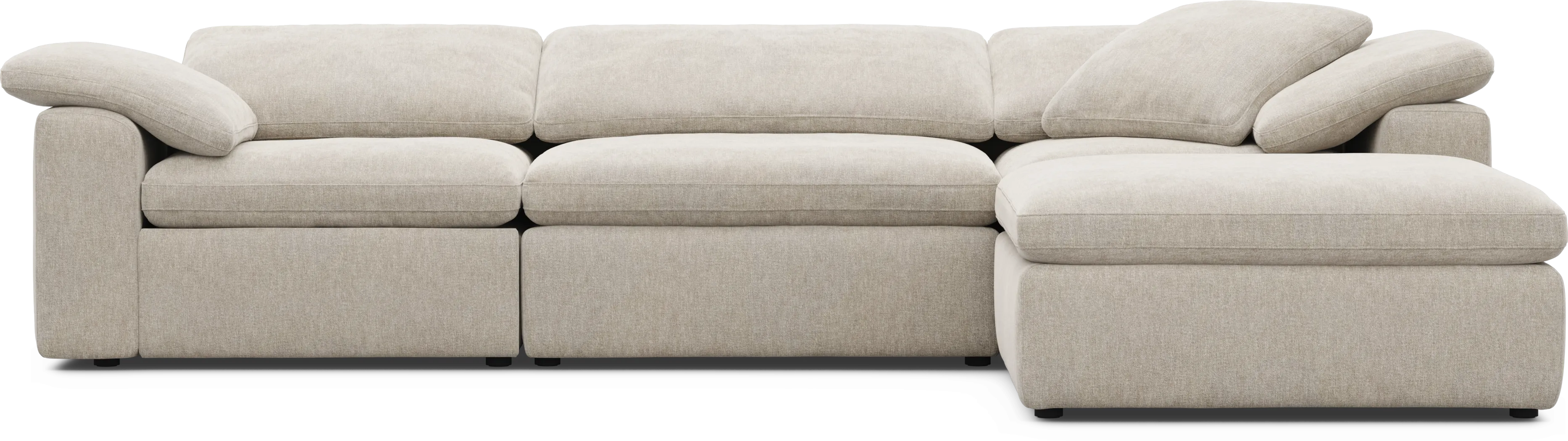 The Flow Gray 4 Pc Dual Power Reclining Sectional - Thumbnail - Image 3