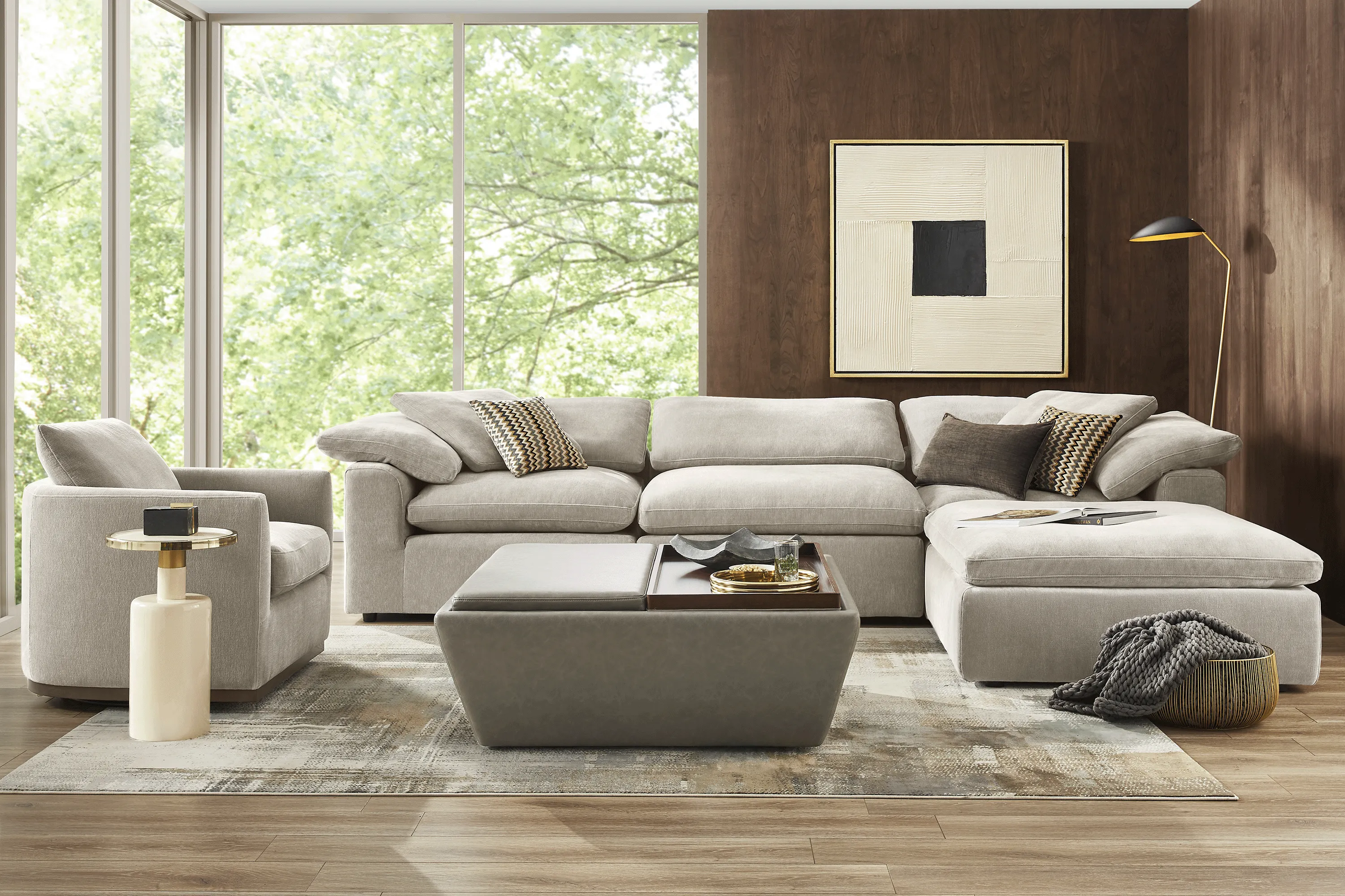 The Flow Gray 4 Pc Sectional - Thumbnail - Image 3