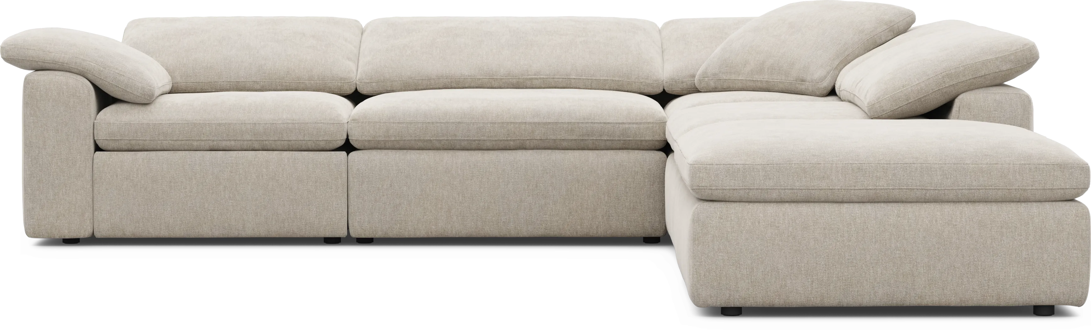The Flow Gray 5 Pc Dual Power Reclining Sectional - Thumbnail - Image 2