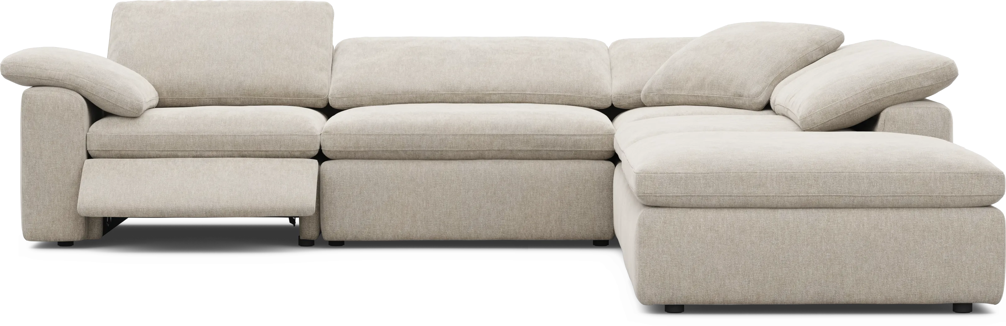 The Flow Gray 5 Pc Dual Power Reclining Sectional - Thumbnail - Image 3