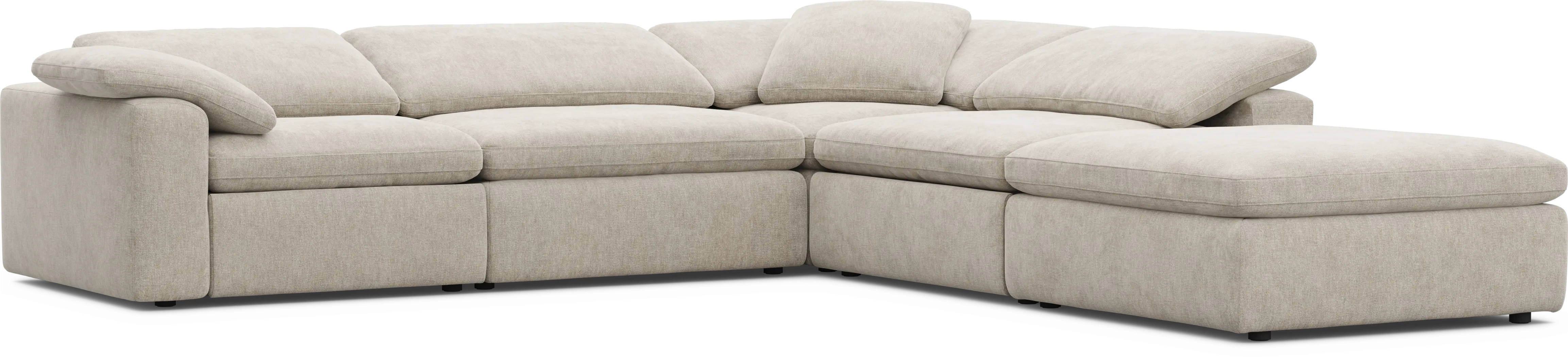 The Flow Gray 5 Pc Dual Power Reclining Sectional - Thumbnail - Image 4