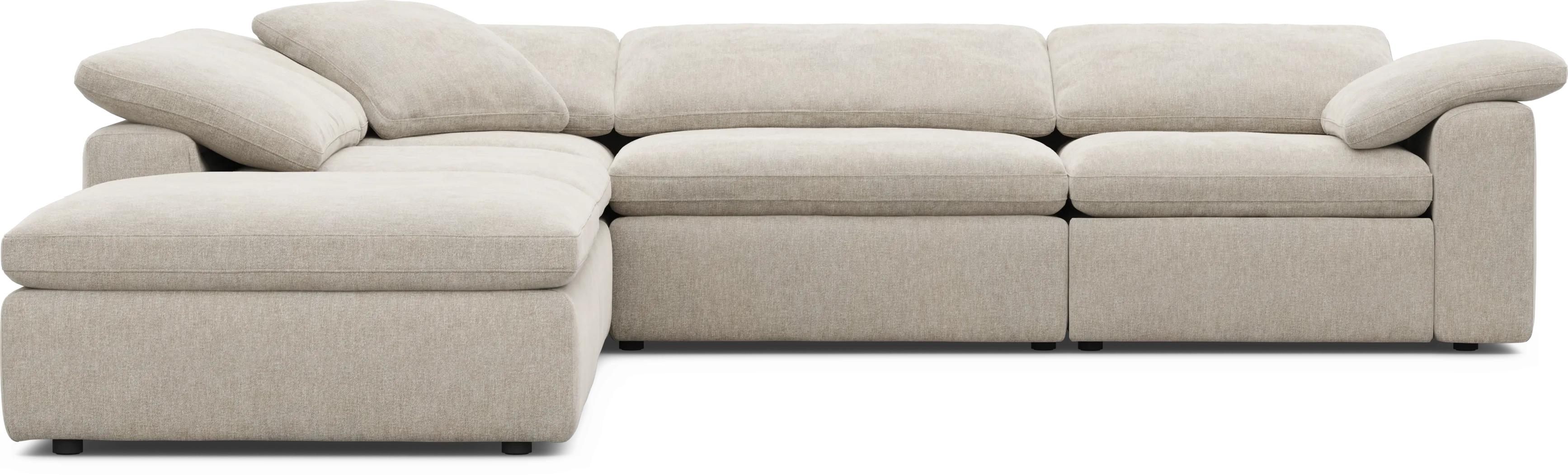 The Flow Gray 5 Pc Dual Power Reclining Sectional - Thumbnail - Image 2