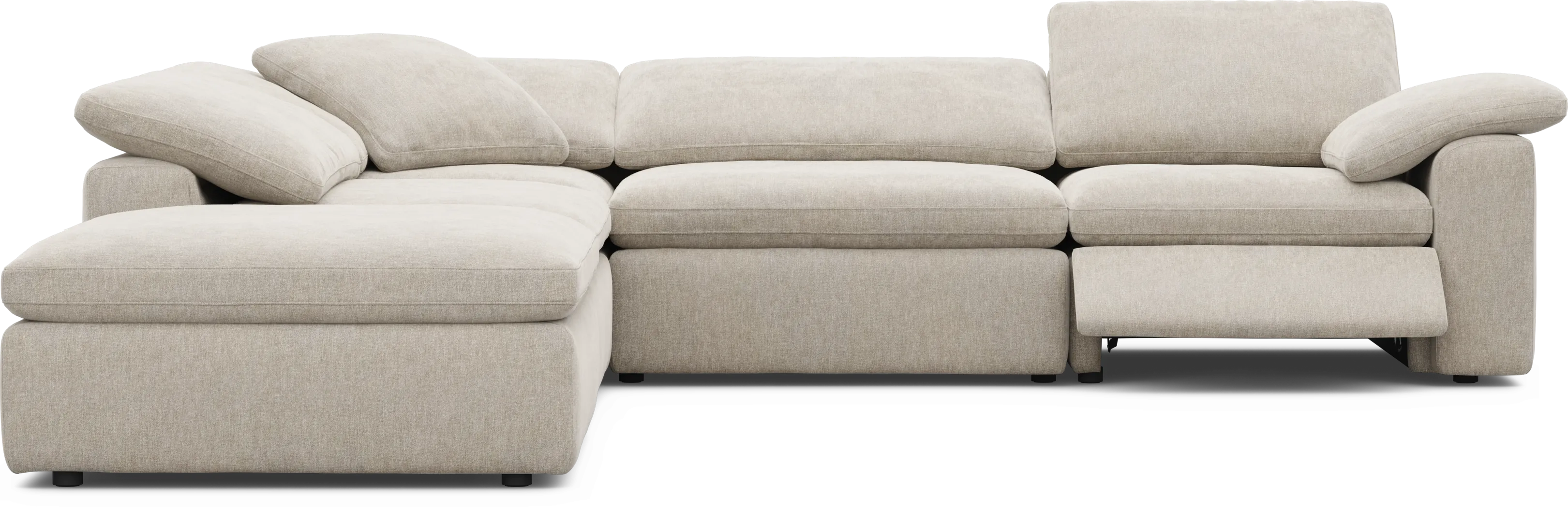The Flow Gray 5 Pc Dual Power Reclining Sectional - Thumbnail - Image 3