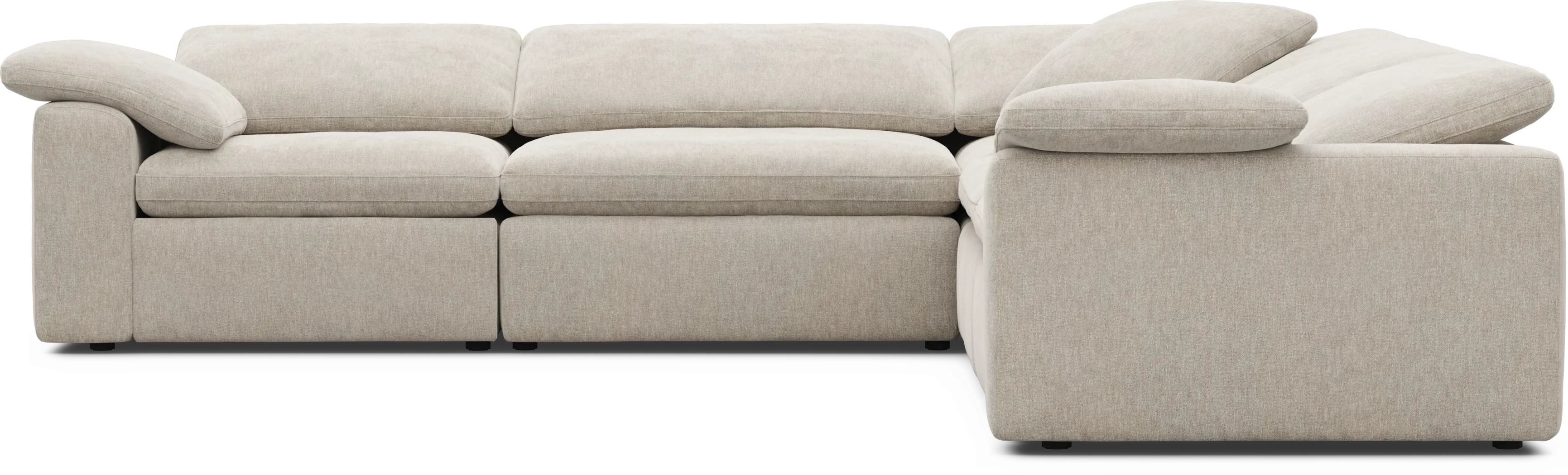 The Flow Gray 5 Pc Dual Power Reclining Sectional - Thumbnail - Image 2