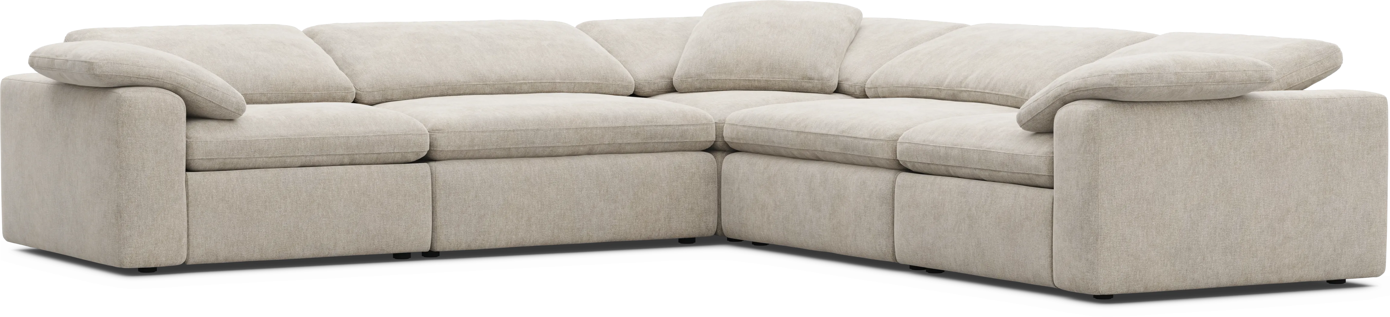 The Flow Gray 5 Pc Dual Power Reclining Sectional - Thumbnail - Image 3