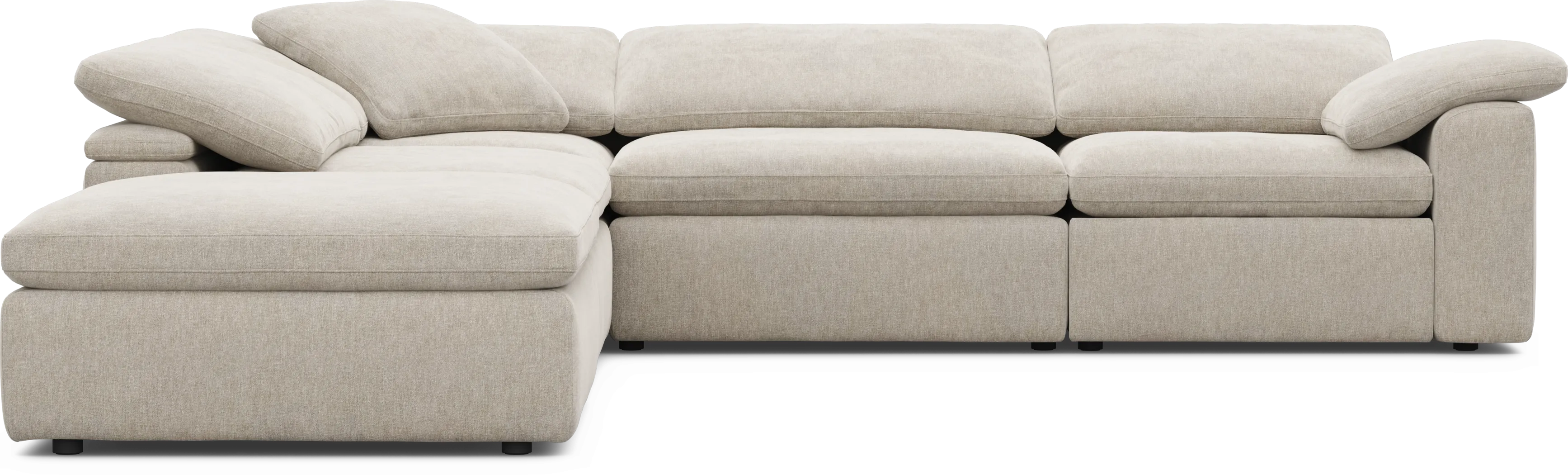 The Flow Gray 5 Pc Dual Power Reclining Sectional - Thumbnail - Image 3