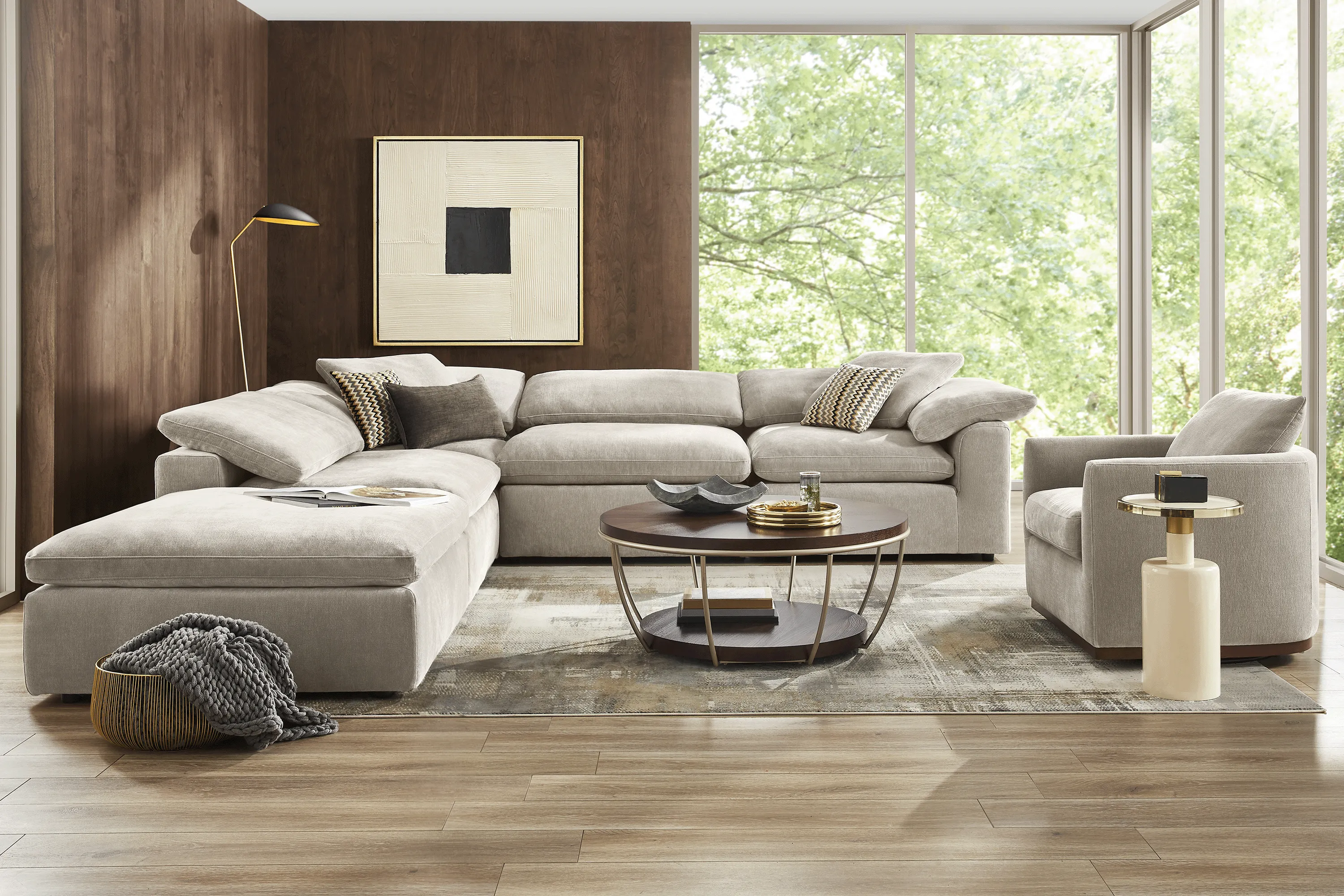 The Flow Gray 5 Pc Sectional - Thumbnail - Image 3