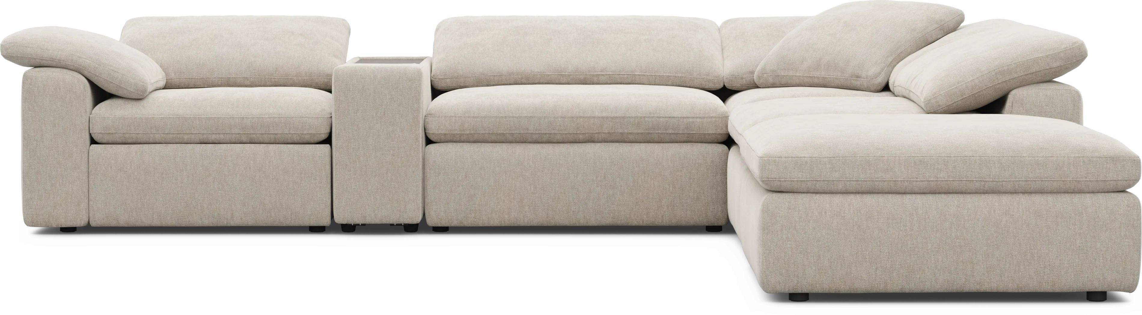 The Flow Gray 6 Pc Dual Power Reclining Sectional - Thumbnail - Image 2