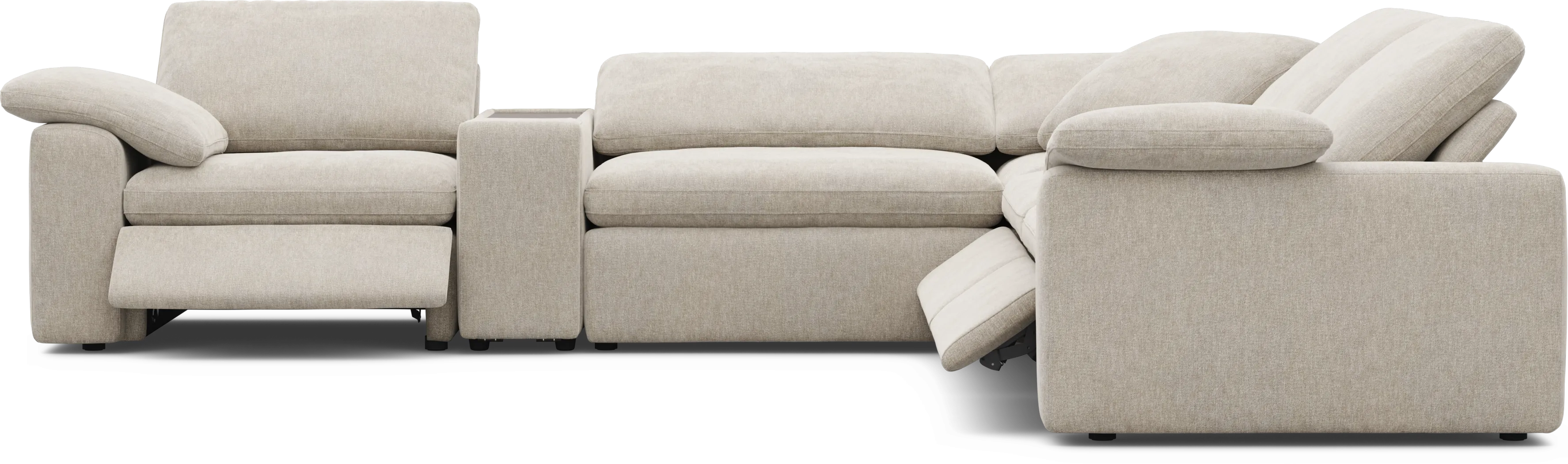 The Flow Gray 6 Pc Dual Power Reclining Sectional - Thumbnail - Image 4