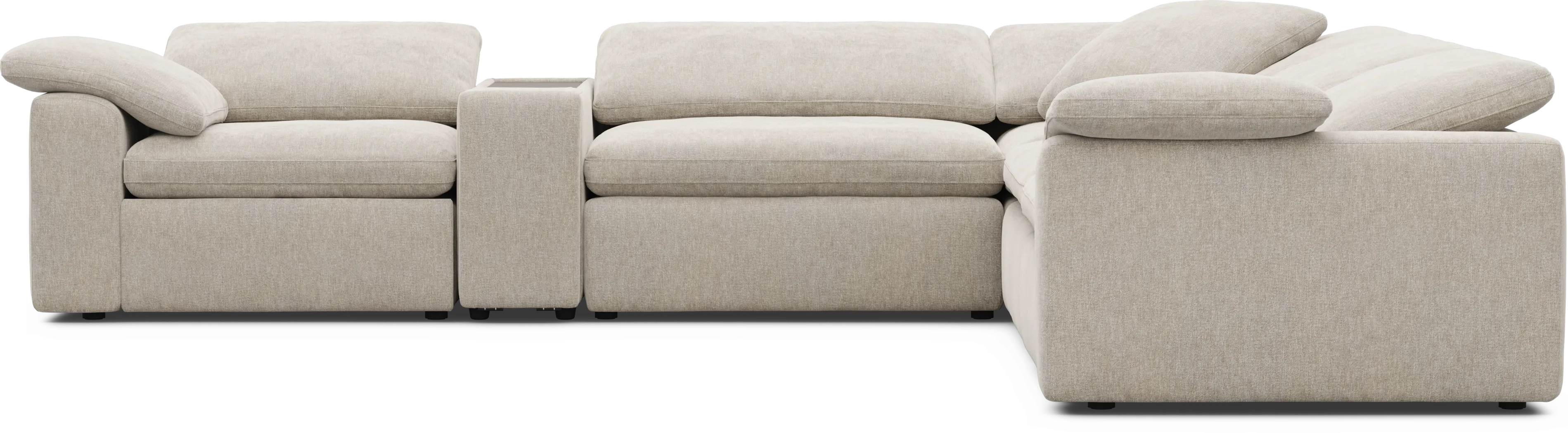 The Flow Gray 6 Pc Dual Power Reclining Sectional - Thumbnail - Image 3