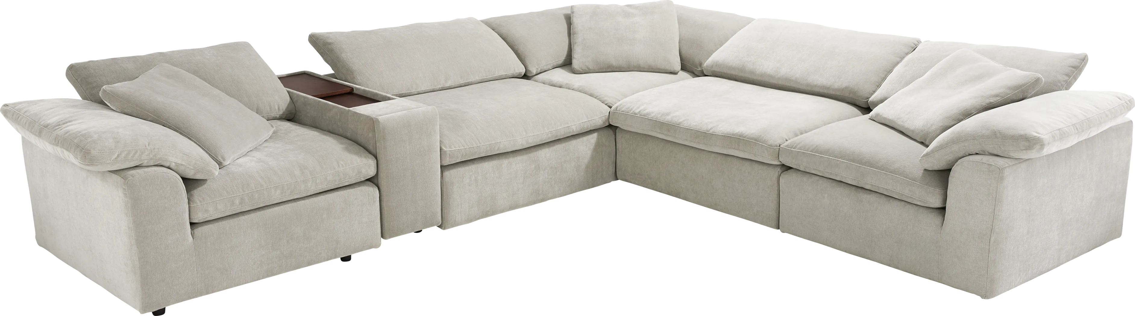 The Flow Gray 6 Pc Sectional - Thumbnail - Image 1